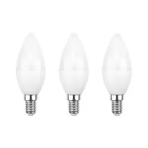 Лампа светодиодная Свеча CN 9,5Вт E14 903Лм 2700K теплый свет (3шт/уп) REXANT